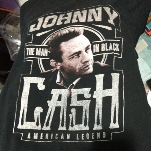 Johnny Cash T-shirt The Man in Black By Cash Black With Graphics  Medium - Picture 9 of 9